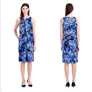 J. Crew Collection Inky Floral 100% Silk Dress NWT